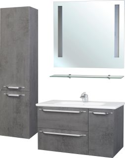 Пенал Bellezza Луиджи 35см левый серый 00000007050